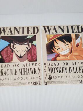One Piece Dead or Alive, Dracule Mihawk & Monkey D Luffy, 8x12 Glossy